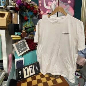 Mclaren 2023 MCL60 Formula One F1 Team T-Shirt Soft Cotton Cream Men's